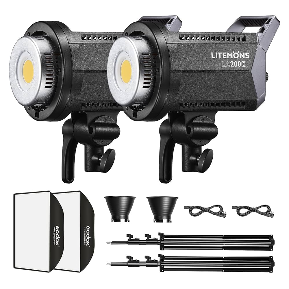 GODOX Litmons LED撮影ライト LA200D Amazon | 【Godox正規代理店】Godox LA200D 230W LEDビデオ